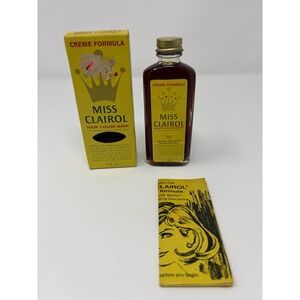 RARE vtg full  bottle  of MISS CLAIROL‎ #51 (for Hair coloring ) Black Velvet